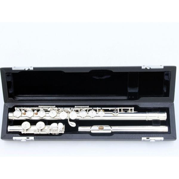 パール フルート F-EP925E エレガンテプリモシリアル番号37657 管体重量428グラム（頭部管84グラム）管体銀製（Ag925）、その他洋銀製、銀メッキ仕上げ、オフセットカバードキイ、ポイントアームkey仕様、Eメカニズム付き、P...