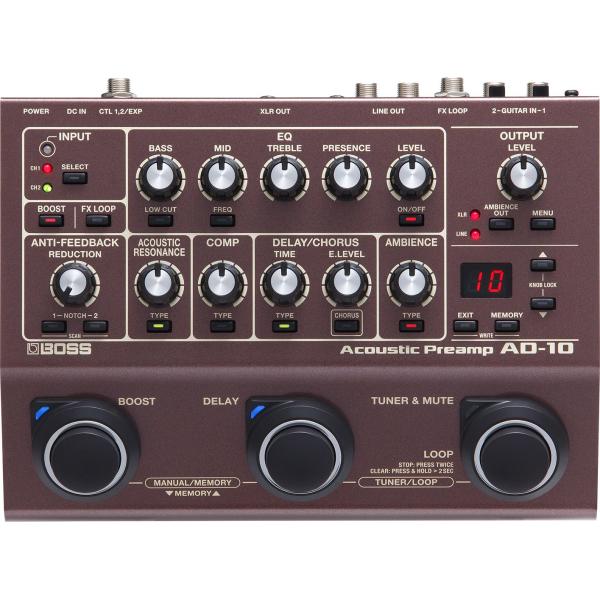 BOSS / AD-10 Acoustic Preamp アコースティック楽器用 ボス アコースティックプリアンプ AD10(名古屋栄店)