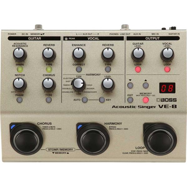 BOSS / VE-8 Acoustic Singer アコースティックシンガー アコースティック楽器用 ボーカルエフェクター(梅田店)