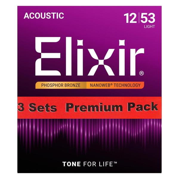 他サイト： Elixir / 16052-3P Light Acoustic Phosphor Bronze with NANOWEB Coating エリクサー 弦 ナノウェブ (福岡店)の商品画像