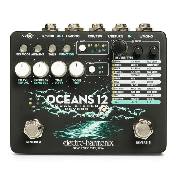 electro-harmonix / OCEANS 12 Dual Stereo Reverb エレクトロハーモニクス リバーブ (国内正規品)