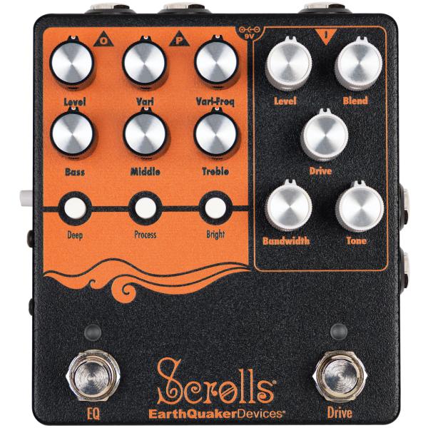 (特典有り) [中尾憲太郎シグネチャーベースプリアンプ] EarthQuaker Devices / Scrolls スクロールス べース用プリアンプ(Fenderケーブルプレゼント)(YRK)