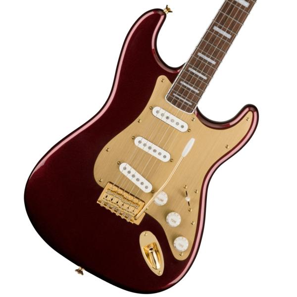40th Anniversary Stratocaster Gold Edition, Laurel Fingerboard, Ruby Red Metallic