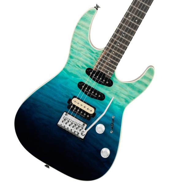 Pro-Mod Plus Dinky DK24 HSS 2PT EB QM Blue Curacao