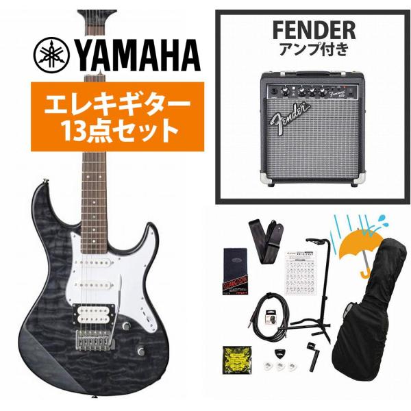 YAMAHA / PACIFICA212VQM TBL (トランスルーセントブラック)  PAC-212VQM PAC212VQM Fender 10Wアンプ付属エレキギター初心者セットR