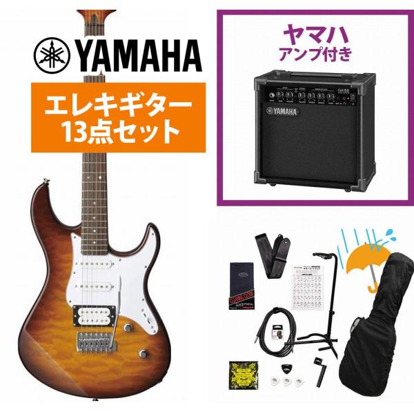 YAMAHA / PACIFICA212VQM TBS (タバコブラウンサンバースト) パシフィカ エレキギター PAC-212VQM PAC212VQM YAMAHA GA15IIアンプ付属初心者セットR