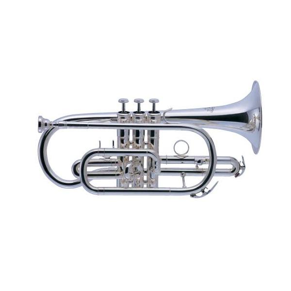 ■柔らかな音色のショートタイプコルネット初心者や小学生の金管バンドでも扱いやすいMLボアのコルネット。トランペットからの持ち替えも容易な設計なので、英国式金管バンドへの入門機種としても最適。■主な仕様・調子：B♭・マウスパイプ：レッドブラス...