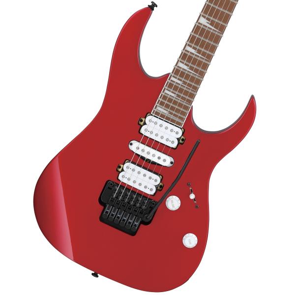 Ibanez ギターの“代名詞”と評されるRG。コスパの良いStandard RGのダブルロッキング・トレモロ・モデル。海外限定SPOTモデル！イシバシ楽器限定販売モデルです！鮮やかなキャンディアップルカラーにホワイトのピックアップ/コント...