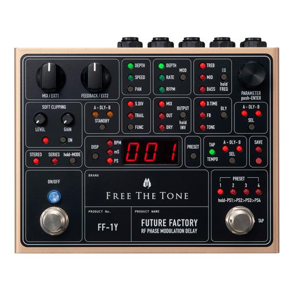 FREE THE TONE / FF-1Y FUTURE FACTORY RF PHASE MODULATION DELAY フリーザトーン ディレイ 日本製 Made in Japan