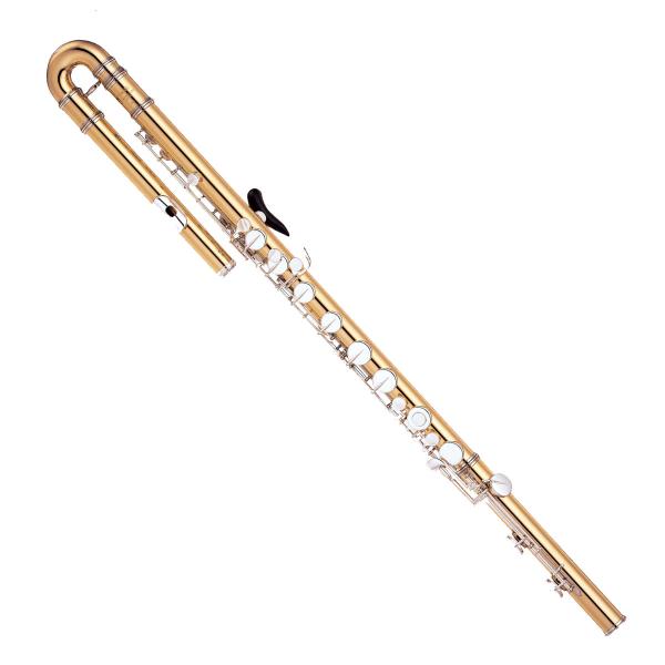 ■YFL-B441 管体材質にゴールドブラスを使用し、美しい外観と優れた操作性、暖かい音色と伸びのある響きを実現しています。大きなトーンホールにフィットし発音性が向上する革製タンポ仕様、緩やかな曲面で左手を柔らかくサポートするヤマハ独自のハ...