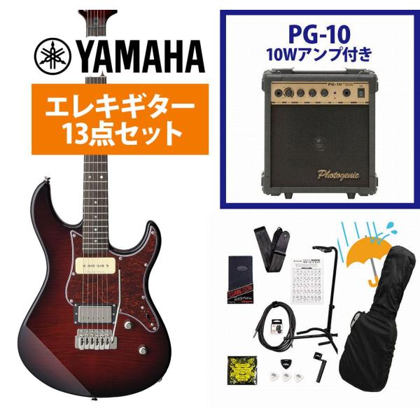 Yamaha PACIFICA エレキギター レッド ギターケース付き Amazon | ヤマハ YAMAHA エレキギター PACIFICA PAC611VFM DRB
