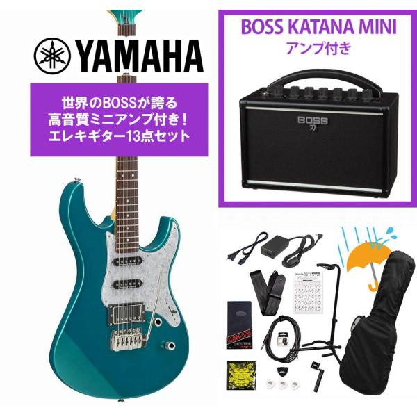 YAMAHA / Pacifica 612 VIIX TGM(ティールグリーンメタリック) パシフィカ  BOSS KATANA MINI アンプ付き13点セット！