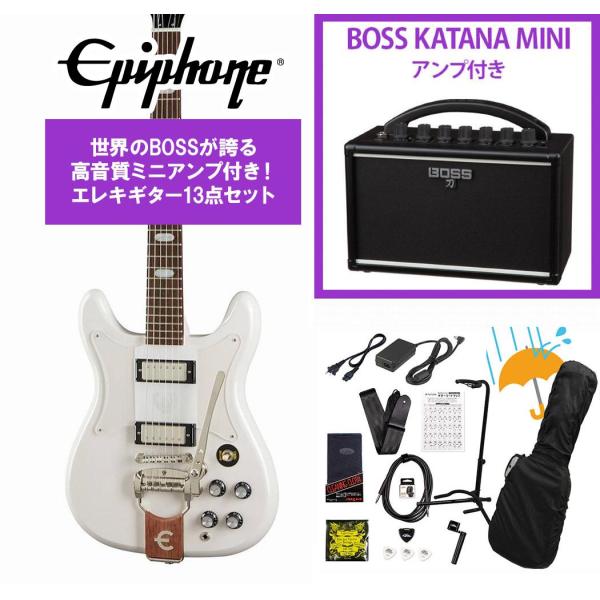 Epiphone / Crestwood Custom Polaris White (PO)   BOSS KATANA MINI アンプ付き13点セット！(YRK)