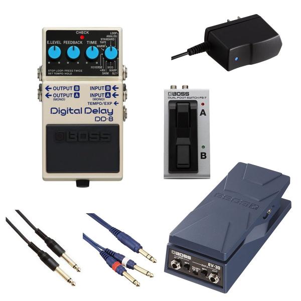 BOSS / DD-8 Digital Delay デジタルディレイ  DD8  ボス ギター エフェクター[自由自在にサウンドメイクセット] FS-7 + EV-30(PTNB)