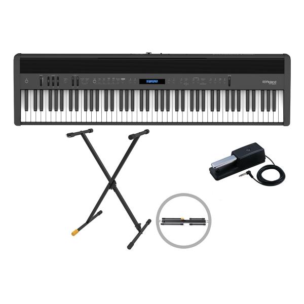 Roland ���[�����h / FP-60X BK(X�X�^���h KS100B �Z�b�g�I)�u���b�N �d�q�s�A�m(FP60X)