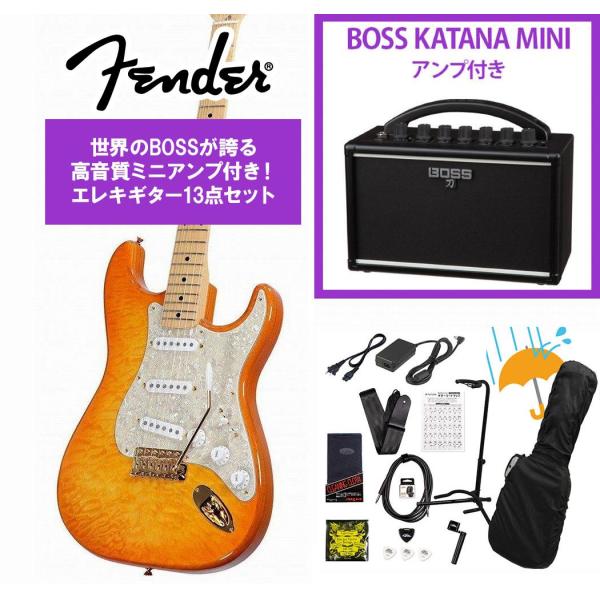 ISHIBASHI FSR MIJ Traditional 50s Stratocaster Quilted Maple Top Ash Back Honey Burst