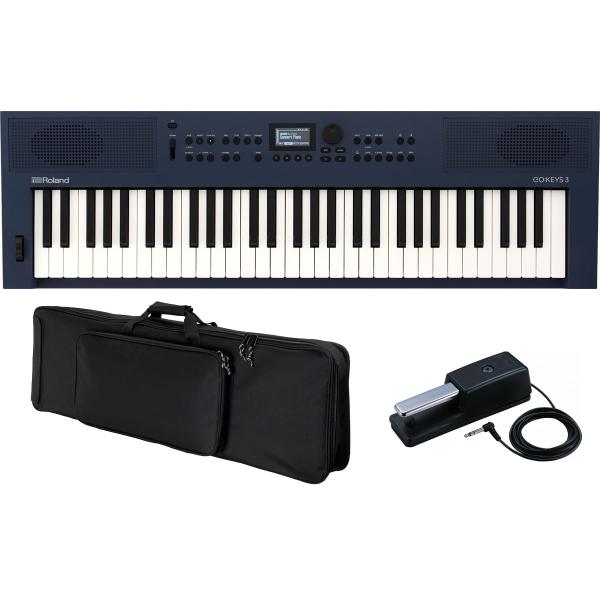 他サイト： Roland ローランド / GOKEYS3-MU [背負えるキャリング・バッグ ＆ ダンパーペダルセット] (GO:KEYS 3) ミッドナイトブルー Digital Keyboardの商品画像