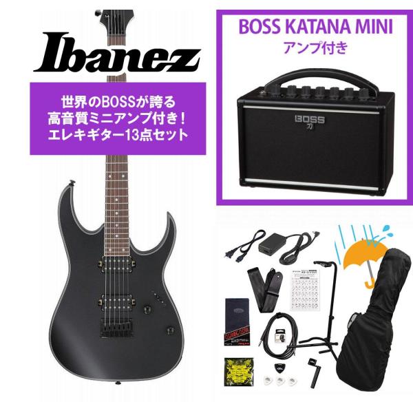 Ibanez / RG421EX Black Flat (BKF)  BOSS KATANA MINI アンプ付き13点セット！