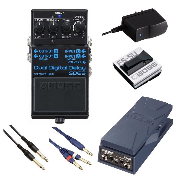 BOSS / SDE-3 Dual Digital Delay ディレイ ボス SDE3 エフェクター[自由自在にサウンドメイクセット] FS-5U + EV-30(PTNB)