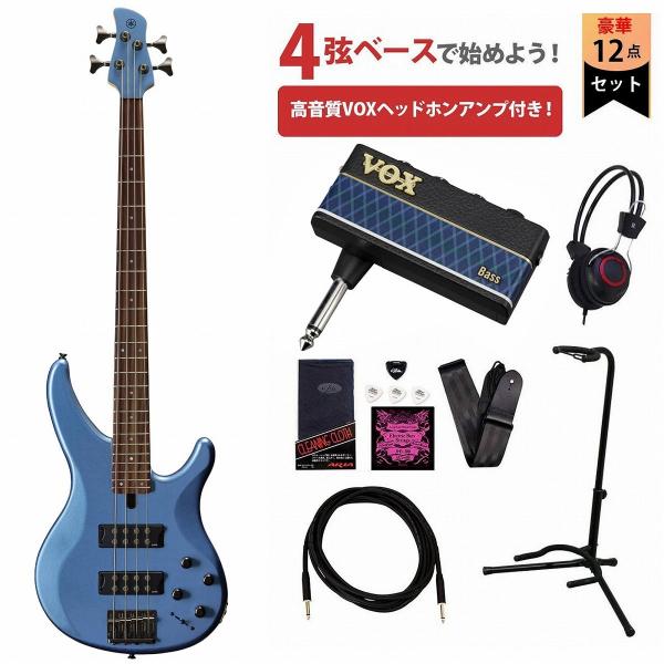 YAMAHA / TRBX304 ファクトリーブルー(FTB) TRBX300シリーズ ヤマハ TRBX アクティブベース  VOXヘッドホンアンプ(Amplug Bass 3)付属エレキベース初心者セットR