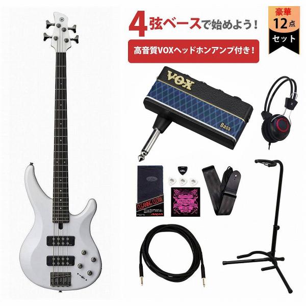 YAMAHA / TRBX304 ホワイト(WH)  TRBX300シリーズ TRBX アクティブベース VOXヘッドホンアンプ3付属エレキベース初心者セットR