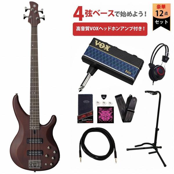 YAMAHA ヤマハ / TRBX504 TBR エレキベース  VOXヘッドホンアンプ(Amplug Bass 3)付属エレキベース初心者セットR