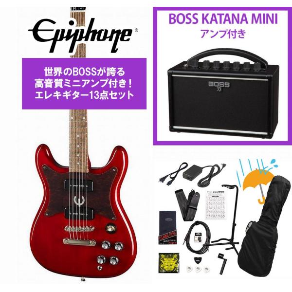 Epiphone / Wilshire P-90 Cherry (CH)   BOSS KATANA MINI アンプ付き13点セット！(YRK)