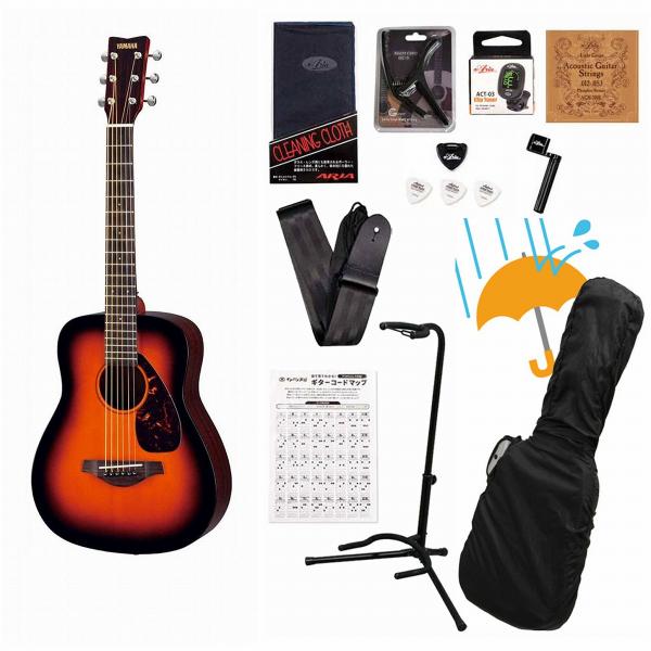 YAMAHA / JR2S Tobacco Brown Sunburst (TBS) (単板Top) ヤマハ ミニ アコースティックギター フォークギター 初心者 JR-2Sアコギ入門豪華12点初心者セットR