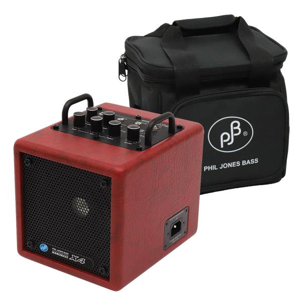 Phil Jones Bass (PJB) / NANOBASS X4 Red Bluetooth/AUX-in搭載 35W ベース用コンボアンプ[専用キャリングバッグ同時購入セット](YRK)