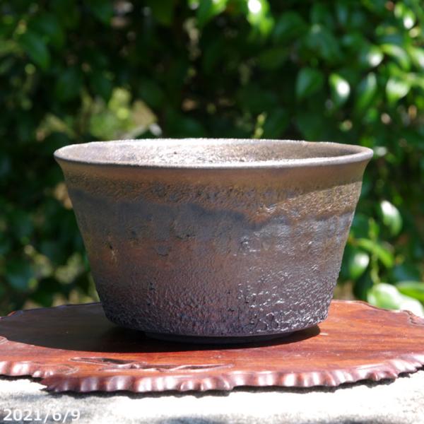 信楽焼　さや　匣鉢　花器　山野草　古陶磁 信楽焼 サヤ 匣鉢 さや 釉薬 幕末~明治 山野草 レトロ - メルカリ