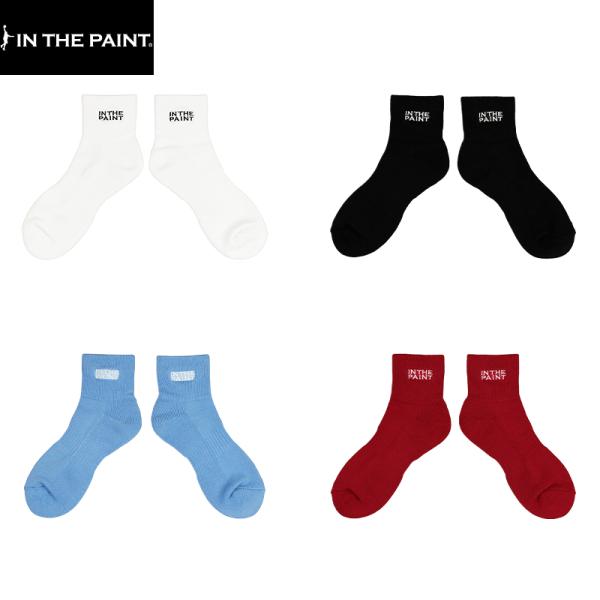 【送料無料/即日発送】IN THE PAINT インザペイント タイポグラフィーツーステップロゴショートソックス ITP26052