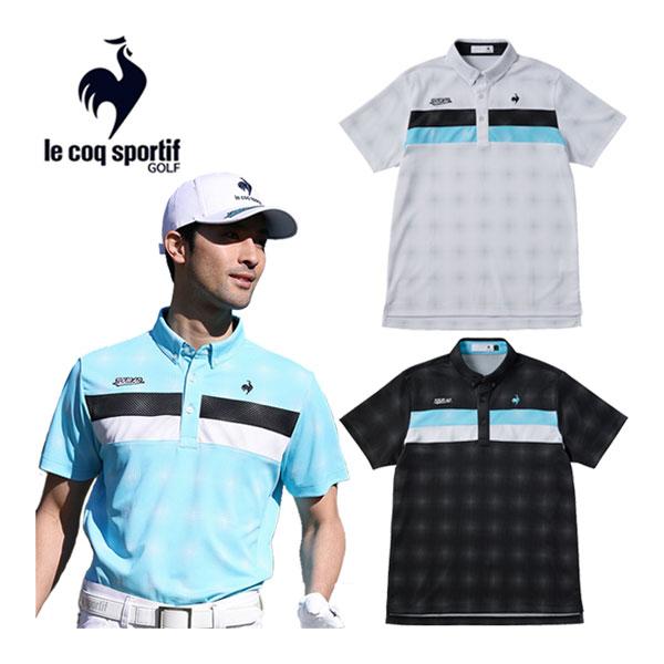 ルコックゴルフ le coq sportif byデサント ゴルフ GOLF メンズ グラファイトデザインコラボ 半袖シャツ QGMVJA21 ゴルフシャツ ポロシャツ 父の日