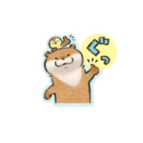 スモsl1019 Lineスタンプ 可愛い嘘のカワウソ キャラクターステッカー ぐっ かわうそ 動物 アニマル ライン Line アプリ スタン 108zak614ms いしだ屋 通販 Yahoo ショッピング