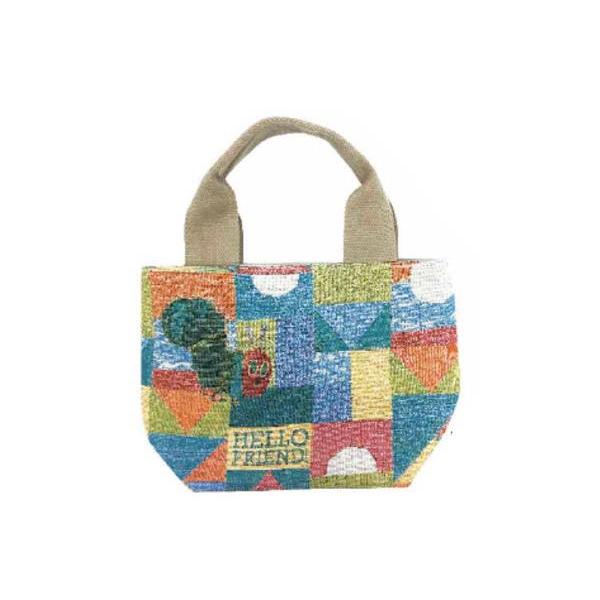 アイK-4272 A 【はらぺこあおむし】ゴブラン織りランチトート【積み木