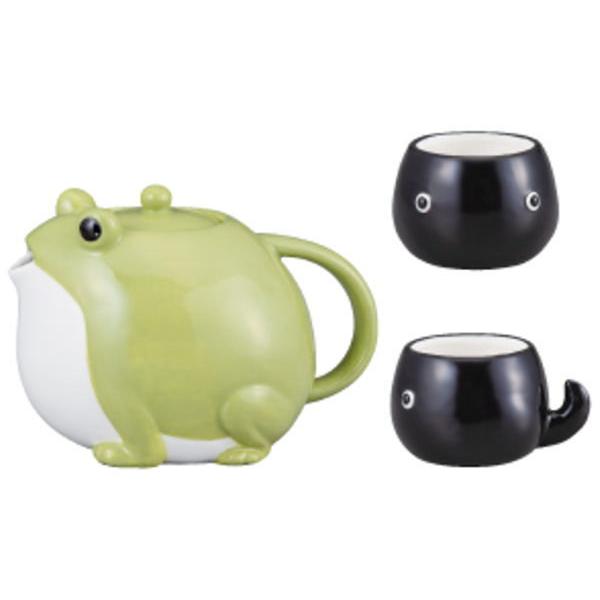サンSAN3293 【オリジナル】ティーセット【カエル親子】【動物