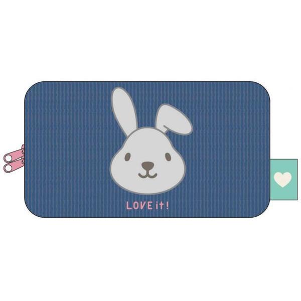 ケイLPC-SP-NV 【送料無料】【LOVE it！】【ラヴィット】【コーデュロイシリーズ】スクエアポーチ【ネイビー】【ラッピー】【番組公式キャラクター】【ポーチ…