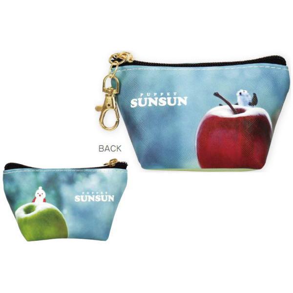 [Release date: February 28, 2026]ティPS-5544167AP　【送料無料】【パペットスンスン】三角ミニポーチ【アップル】【スンスン】【パペット】【ポーチ】【ケース】【小物入れ】【小銭入れ】【コインケース】【...