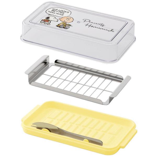 スケ648366 【日本製】【スヌーピー】【SNOOPY】ステンレスカッター付きバターケースデラックス【ピーナッツ】【ウッドストック】【バターナイフ付】【カッティング】【カットバター】【器具】【ケース】【食事】【料理】【調理】【キッチン】【...