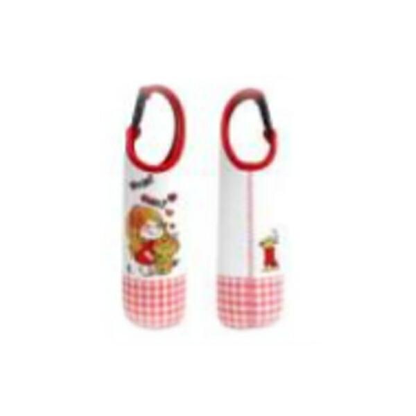 ナカ204141-24 【水森亜土】ペットボトルカバー【600ml】【レッド