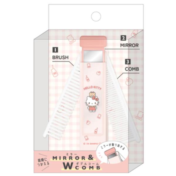 カミ304859 【サンリオキャラクターズ】ミラーアンドダブルコーム