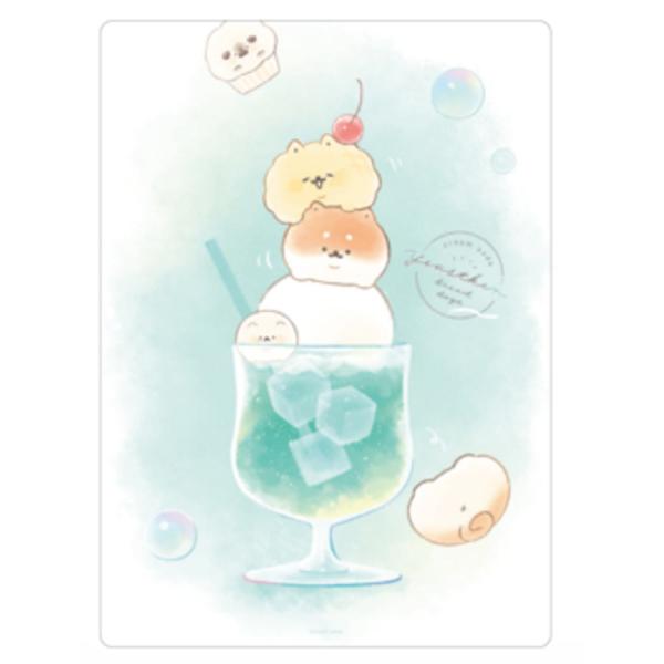カミ224411【送料無料】【セット商品】【10枚入り】【日本製】【オリジナル】【いーすとけん。】下敷き【クリームソーダ】【イヌ】【動物】【アニマル】【下じ…
