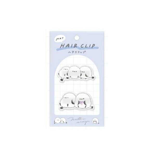 カミ224382 【送料無料】【オリジナル】マットヘアクリップ2P【MELLOW