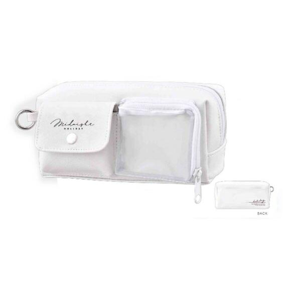 カミ224769 【オリジナル】フロント2ポケットペンケース【ホワイト