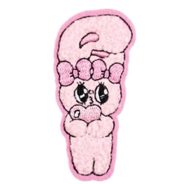 ティEB-5546746HT 【エスターバニー】モコモコ刺繍ステッカー【ハート