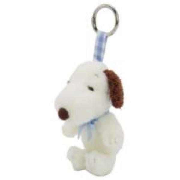 ナカ218513-25 スヌーピー SNOOPY マスコットキーホルダーブルーリボン