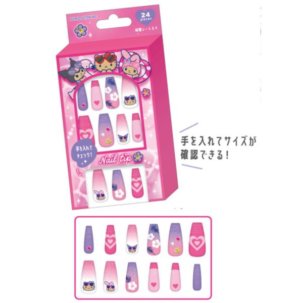 みい ネイルチップセット カミ306983 サンリオキャラクターズ ネイルチップピンク ナイト