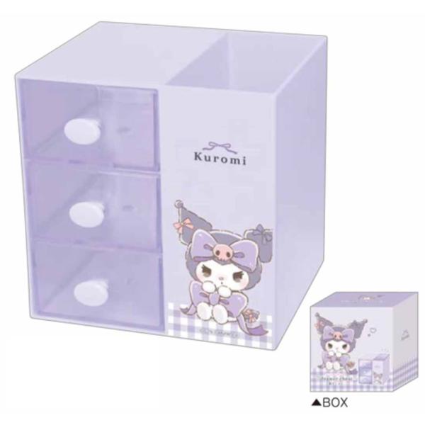 クラ135410 サンリオキャラクターズ ペンスタンド付き3段チェスト