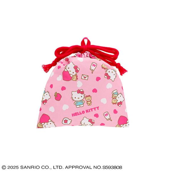 マル3745004400 サンリオキャラクターズ 巾着S ポップレッドハート