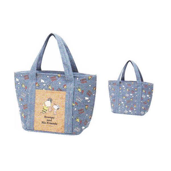 他サイト： S384110【SNOOPY】【スヌーピー】コルクポケット付きデニムランチバッグ【コレクション】【ピーナッツ】【キャラクター】【カバン】【バッグ】【ラの商品画像