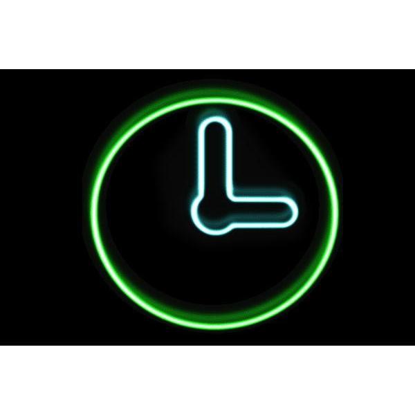 Wp ネオン 時計 とけい 掛け時計 時間 イラスト ネオンライト 電飾 Led ライト サイン Neon 看板 イルミネーショ 53zak708 いしだ屋 通販 Yahoo ショッピング